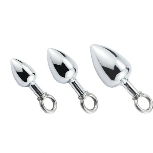 Stainless 4663 Anal Set Ring Cock Steel Hook with DiscreetChoice 0201